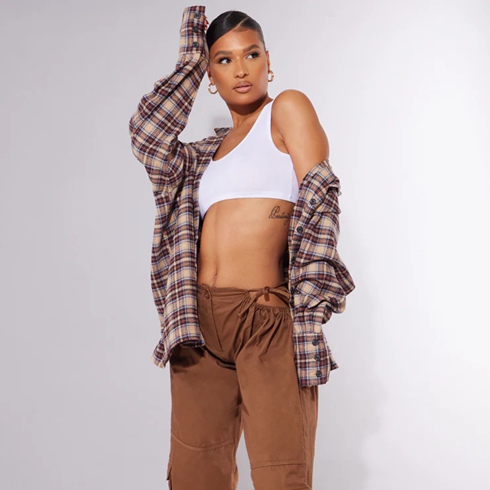 Pretty Little Thing Oversized Plaid Flannel